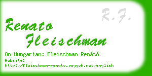 renato fleischman business card