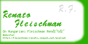 renato fleischman business card